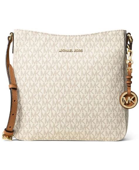 michael kors signature jet set north south travel messenger bag|MICHAEL Michael Kors Signature Jet Set North South Travel .